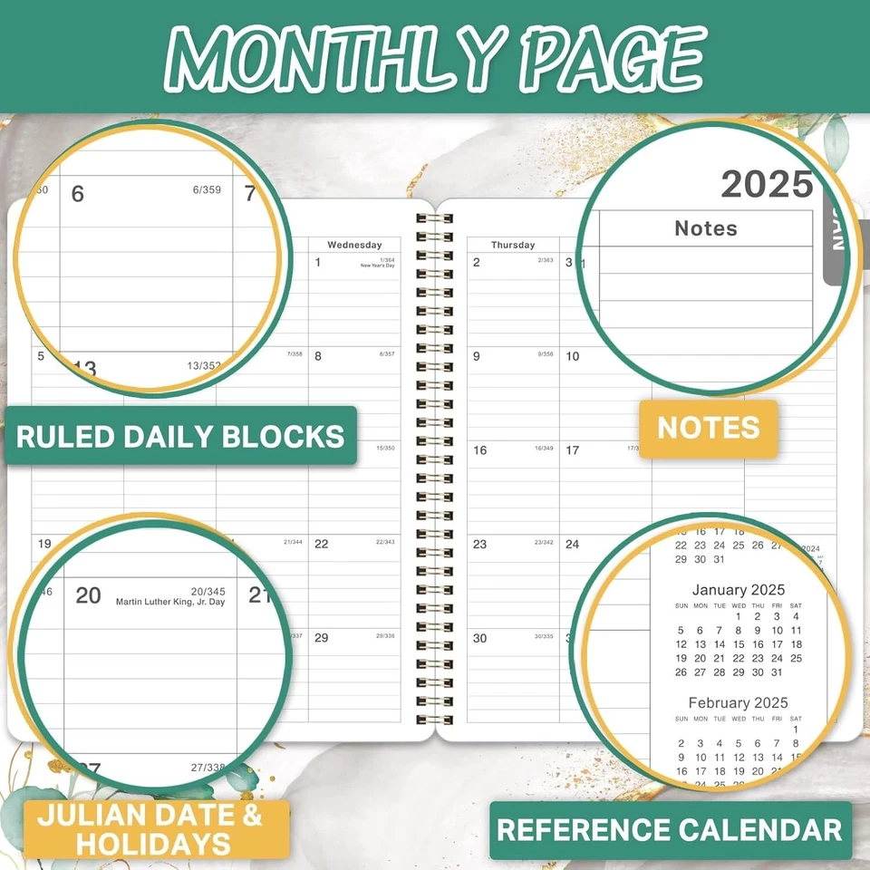 2025 Appointment Book/Planner 2025 Daily Planner 8'' X 10'' Weekly Appointment