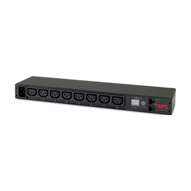 APC Metered Rack PDU AP7821B - Unité de distribution d'Alimentation (Montable en Rack) - AC 100-240 V - Ethernet 10/100 - Entrée : IEC 60320 C20 - Connecteurs de Sortie : 8 (Puissance IEC 60320 C13) - 1U - Cordon de 8 Pieds - pour P/N : SMTL1000RMI2UC, SMX1000C, SMX1500RM2UC, SMX750CM, SMX750CMNC, SMX750CM