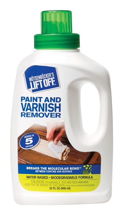 Motsenbocker'S Lift Off Paint & Varnish Remover Bottle 32 Oz Green Case