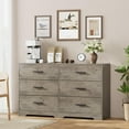 thumbnail image 2 of Commode Double à 6 Tiroirs, Commode avec 6 Tiroirs de Rangement, Commode en Bois pour Chambre, Salon, Maison, Bureau, 2 of 7