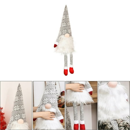 

Delicate Christmas Topper Decor Faceless Doll Decor Treetop Doll Decor (White)