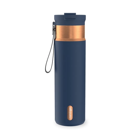 Contigo DualSip 24 oz Leakproof Insulated Water Bottle with Carrying Strap and 2-Way Lid