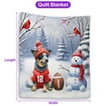 thumbnail image 5 of Hello Winter Australian Cattle Dog Football Snowman Welcome Snowy Morning Quilt Blanket Heeler Lover Gifts Cozy Comforter Throw Blanket - 01012, 5 of 5