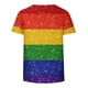thumbnail image 4 of Camisetas de Manga Corta para las Mujeres Poliéster Ligero, Cuello Redondo Lgbt + Imprimir Top Casual, Camiseta Elegante para las Vacaciones Y la Fiesta, 4 of 5