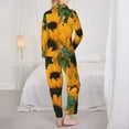 thumbnail image 5 of Bingfone Womens Pajama Sets Sunflowers 7 Print,Long Sleeve Loungewear Pajamas Set-Large, 5 of 9