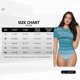 thumbnail image 5 of Balery Teal Turquoise Fluid Stripes Body de cuello redondo de manga corta para mujer Tops de manga corta Tops básicos-Medium, 5 of 7