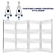 thumbnail image 5 of Soporte para exhibición de aretes, organizador de racks de almacenamiento de 4 paneles de soporte de aretes para joyas plegable(blanco) Ecomeon no, 5 of 5