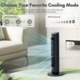 thumbnail image 4 of Havato Tower Fan for Bedroom, 85° Oscillating Fans, 3 Speeds, 15H Timer, 3-in-1 Fan Modes, Normal/Natural/Sleep Fan Modes, Black, 4 of 7