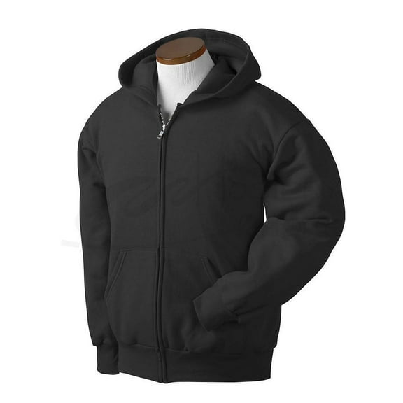 Hanes Comfortblend&Reg; Ecosmart&Reg; Full-Zip Kids' Hoodie Sweatshirt , P480 , Black , X-Large