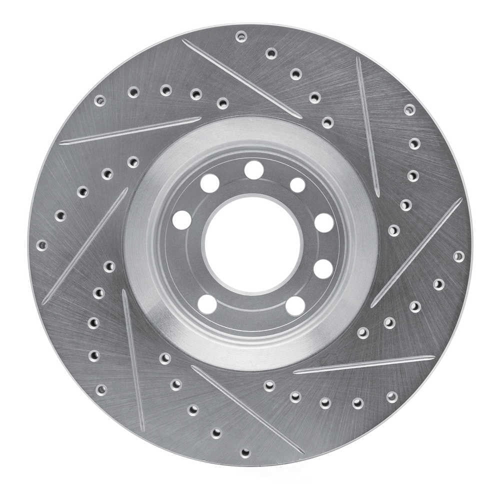 Dynamic Friction Company 631-65019L DFC Brake Rotor - Drilled And Slotted - Silver