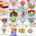 thumbnail image 2 of New 3D Pop UP Happy Mother's Father's Day Greeting Cards Love Mom and Dad Grateful Parent Rose Flower Card Gift Easter Postcards Gao Jinjia LED, 2 of 2