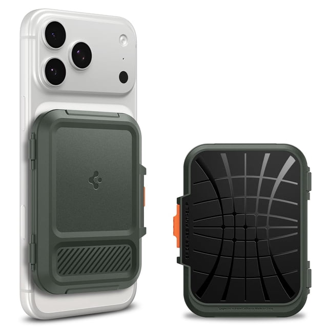 Spigen Cartera Magnética MagSafe Portatarjetas Verde Militar