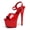 Red, variant on Women's 7-Inch Platform Heels, Stiletto Ankle-Strap Sexy Pole Dancing Exotic High Heel Shoes for Party & Club, Black 7