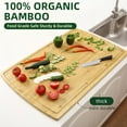 thumbnail image 5 of Twister.CK 36" x 24" Extra Large Bamboo Cutting Board for Kitchen with Juice Groove and Handles, Chopping Board for Meat, Bamboo Stove Top Cover, Wood Charcuterie Board Serving Tray, 5 of 7