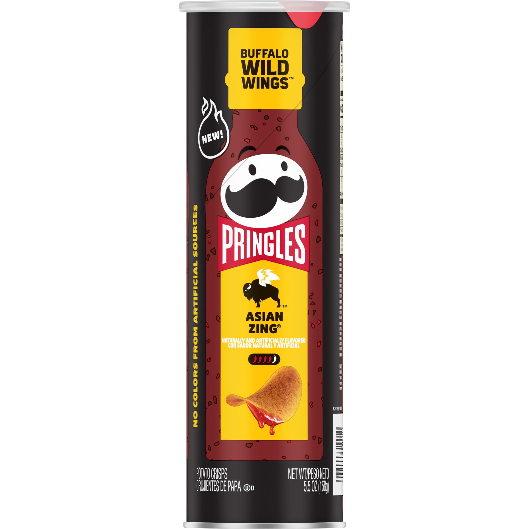 Pringles Asian Zing Potato Crisps Chips, 5.5 oz Canister