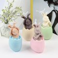 thumbnail image 3 of Molde de silicona para vela de conejo, cáscara de huevo de Pascua, vela Animal Diy, molde de Chocolate, artesanía, decoración del hogar, suministro, 3 of 5