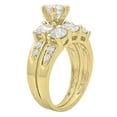 thumbnail image 3 of Dazzlingrock Collection Round White Diamond Bridal 3 Stone Engagement Ring with Band Set for Women 3 CT (3.10 ctw, Color I-J, Clarity I1-I2) in 14K Yellow Gold, Size 6.5, 3 of 5