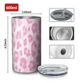 thumbnail image 4 of 20oz Coffee Tumblers Pink and Pink Of Leopard Print Stainless Steel Vacuum Insulated Travel Tumbler Coffee Cups Mug with Lid and Straw with Cleaning Brush for Cold & Hot Drinks, 4 of 5
