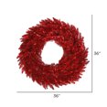 thumbnail image 2 of Vickerman 36" Tinsel Red Fir Artificial Christmas Wreath, Unlit, 2 of 2