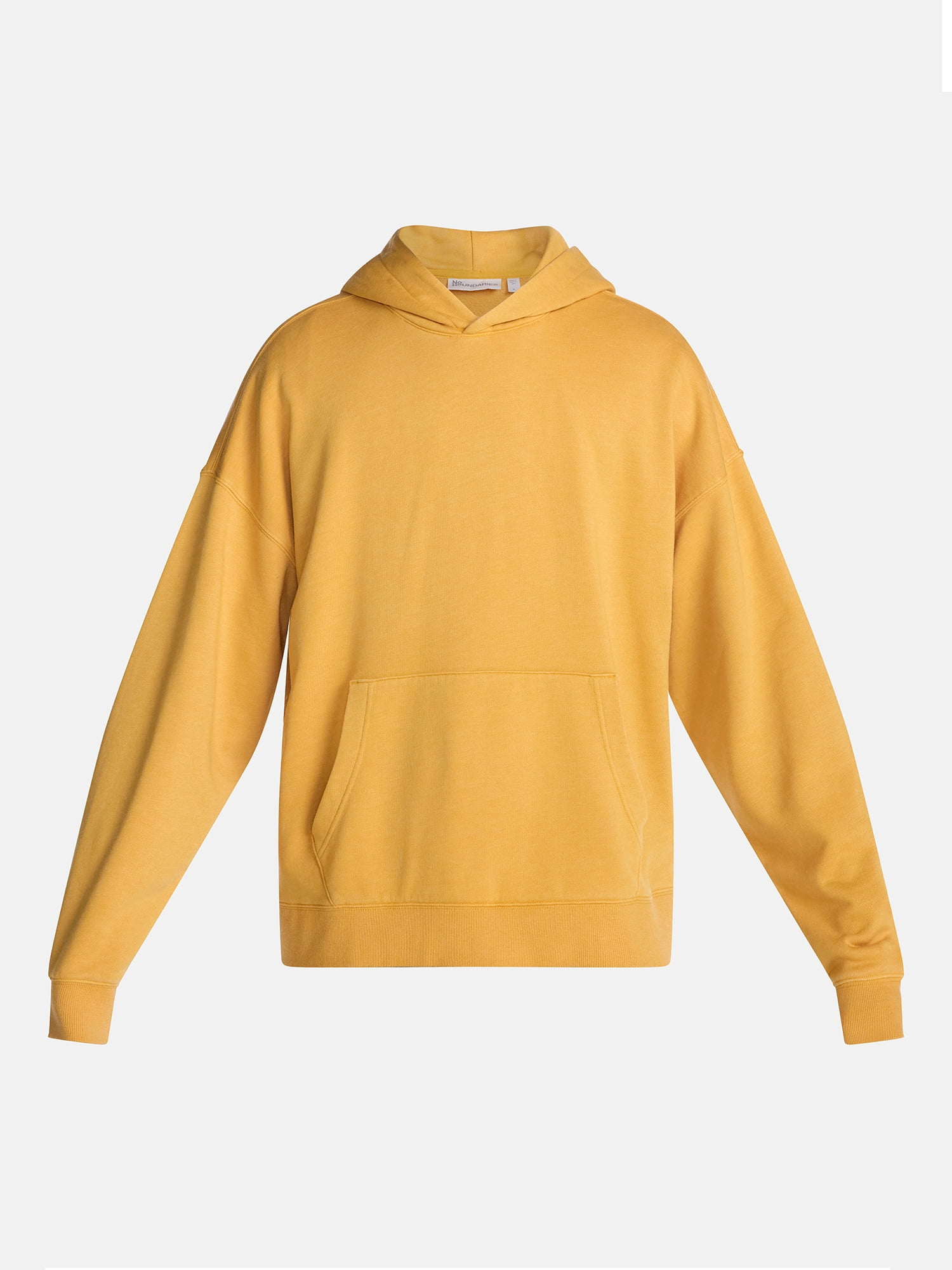 No Boundaries Boxy Fit Oversized Fleece Hoodie with Long Sleeves, Men's XS-4XLT