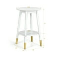 thumbnail image 2 of Costway 2PCS Table Ronde Table de Rangement Étagère Décoration d'Appoint Table d'Appoint Blanc, 2 of 10