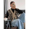 thumbnail image 3 of Women's Knit Vest V-Neck Button Front Sleeveless Loose Fit Ribbed Cuffs Hem Top for Fall Winter Layering Office Commute Daily Outfits, 3 of 10
