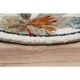 thumbnail image 5 of 4â€™ Round Blue and White Tropical Area Rug, 5 of 5