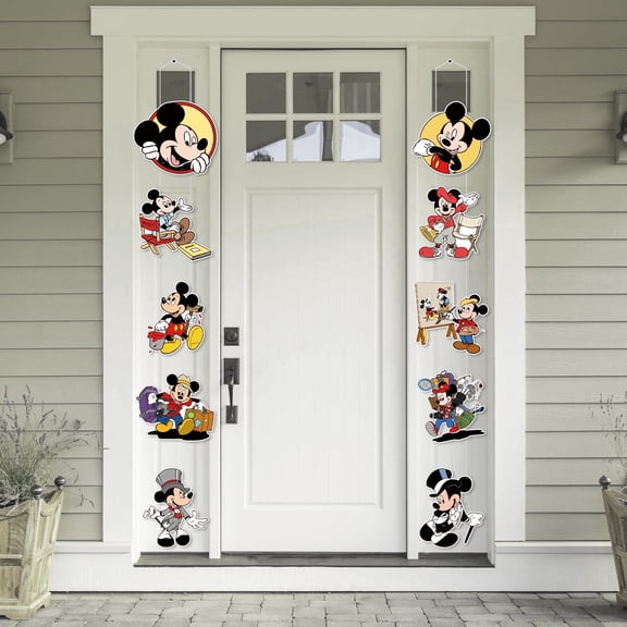 Mouse Birthday Party Supplies, Door Sign Porch Sign Welcome Banner for Party Decorations