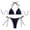 C-Navy65, variant on Bikini Sets For Women 2 Piece Boho Bathing Suit Halter Triangle Tie Side Swimwear With Thong Bottoms Stylish Beachwear