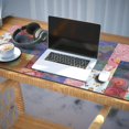 thumbnail image 3 of Long Mouse Pads for Desk,Colorful Pioneer Flower Patchwork Desk Mats on Top Of Desks, Desk Mouse Pad Extra Large with 3mm Non-Slip Base and Stitched Edge for Gaming,Office,Work,Home 35.4"x15.7", 3 of 6