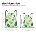 thumbnail image 5 of Yiaed Avocado Print Drawstring Bags Drawstring Backpack Bulk String Back Pack Gym Sport Bag-Medium, 5 of 5