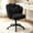 Black, variant on HDHNBA Mid Back Velvet Petal Upholstered Vanity Desk Chair with Bow Cushion and Wheels
