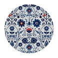 thumbnail image 4 of HAOXIT  Nordic Folk Art Round Table Cloth,Abstract Retro Flowers Tablecloths Waterproof Stain-Resistant Oil-Proof Wrinkle Table Cover Dinner Kitchen Decor 46-50, 4 of 8