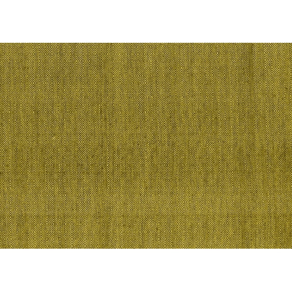 Ahgly Company Machine Washable Indoor Rectangle Abstract Yellow Contemporary Area Rugs, 4' x 6'