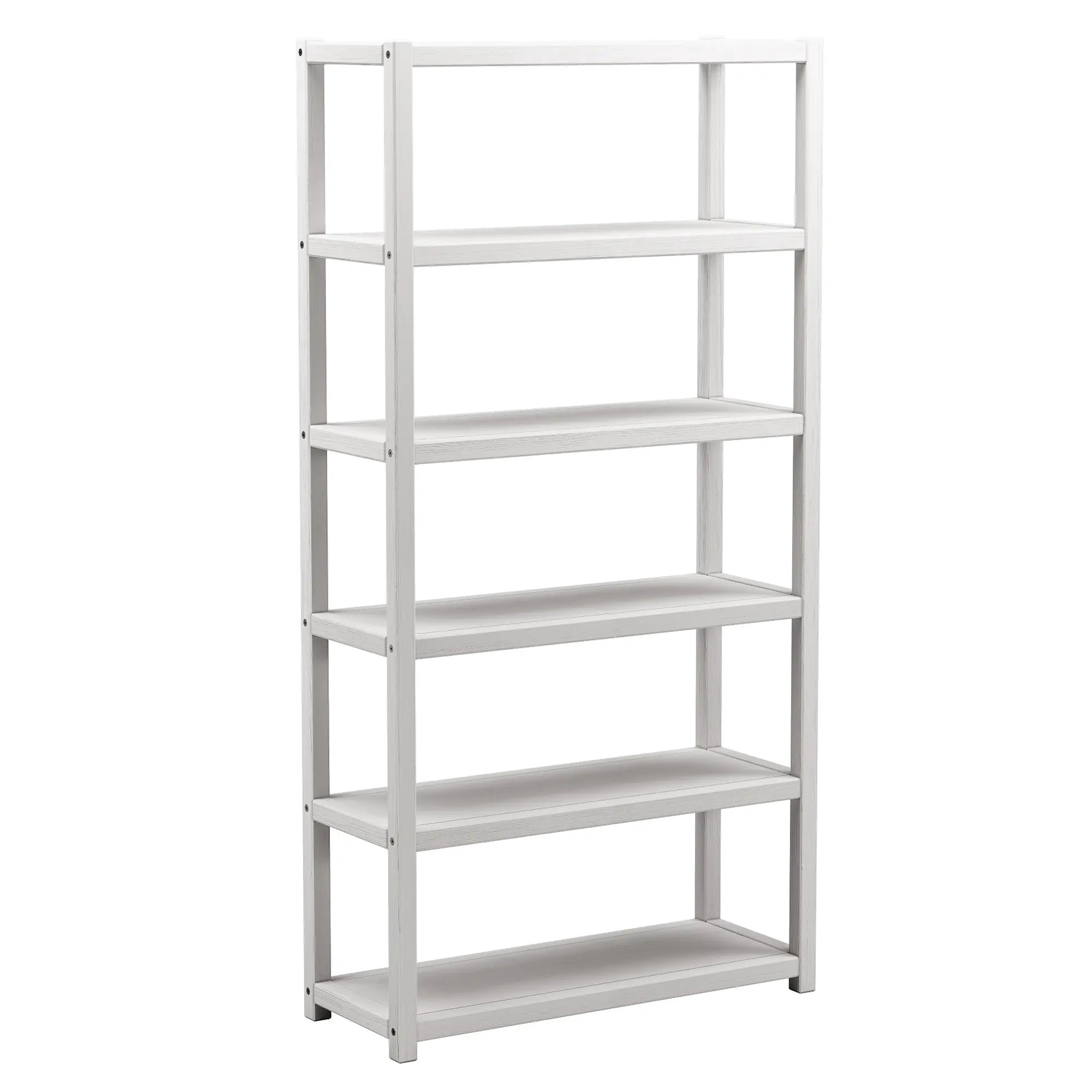Greenport 72" Bookcase, Solid Wood with a Brushed White Finish