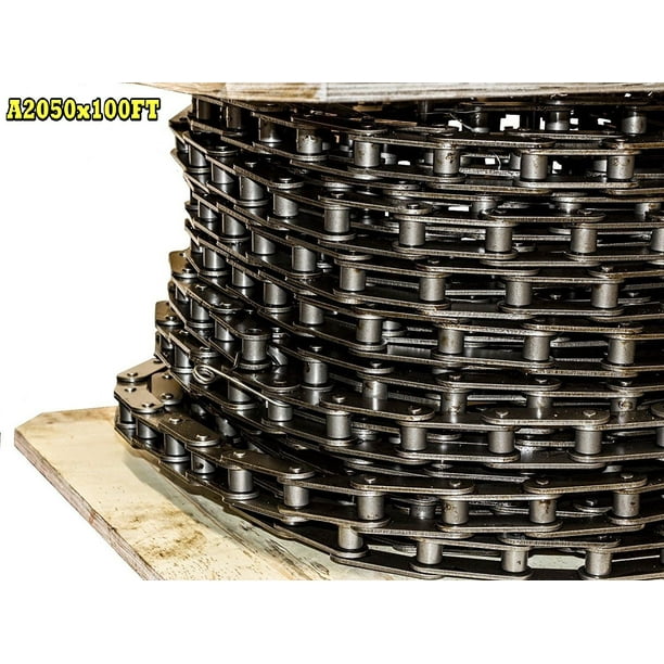 A2050 Conveyor Roller Chain 100 Feet with 10 Connecting Links