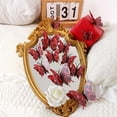 thumbnail image 2 of Elegant Red Rose Butterfly Wall Decals Removable 3D Floral Stickers for Home Decor, Bedroom, Living Room, Nursery, 2 of 4