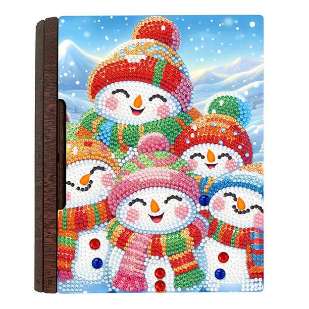 Drinestone Mosiac Portable Zipper Case Joyas Diamantes Juego Artesanía Mosaico Tema Navidad para Collares Pendientes