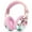 Pink, variant on QearFun Bluetooth Headphones for Kids, Wireless Headphones with Built-in Mic, Includes Aux Cord, USB C, 3.5mm Jack, Bluetooth 5.3, On Ear Kids Headphones for School/Travel/Tablet(Deep Purple)