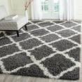 thumbnail image 6 of SAFAVIEH Dallas Logan Geometric Shag Area Rug, Dark Grey/Ivory, 5'1" x 7'6", 6 of 6