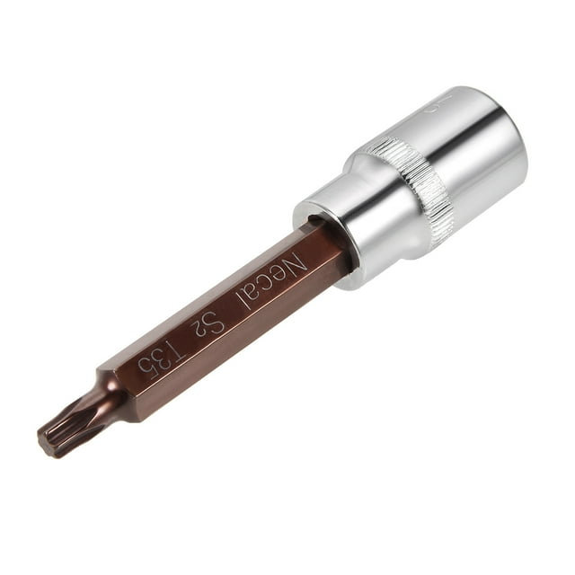 Unique Bargains 1/2-Inch Drive T35 Torx Bit Socket S2 Steel 100mm Length