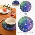 thumbnail image 3 of Vintage Multicolor Pattern in Turkish Style Round Cotton Trivets Pot Holders, Hot Pads Pure Cotton Stylish Coasters for Boho, Farmhouse, Kitchen - 2pcs (Zodiac) Home Decor, 3 of 7
