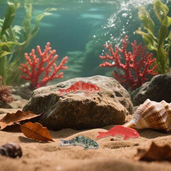 WHAMVOX 5Ud De Acuario Con Peces Falsos De Resina Compactos Para Ambiente Y Hogar