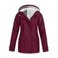 thumbnail image 1 of Chaqueta Rompevientos Macarena de invierno con capucha para mujer Rojo M, 1 of 4