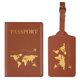 thumbnail image 1 of 2 passport holders Luggage tag, Passport holder and Set for couples Wedding party Honeymoon trips brown, 1 of 5
