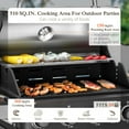 thumbnail image 5 of Alpha Joy 4-Burner Propane Gas Grill and Griddle Combo with Side Burner in Black, 5 of 12