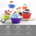 thumbnail image 4 of 24pcs Reusable Baking Cups, Silicone Baking Cups Cupcake Liners Muffin Cases Silicone (24), 4 of 8