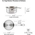 thumbnail image 4 of Thomas Keller Insignia par Hestan - Chauffe-Beurre en Acier Inoxydable 0,75 Litre, Compatible avec Plaque à Induction, 4 of 8
