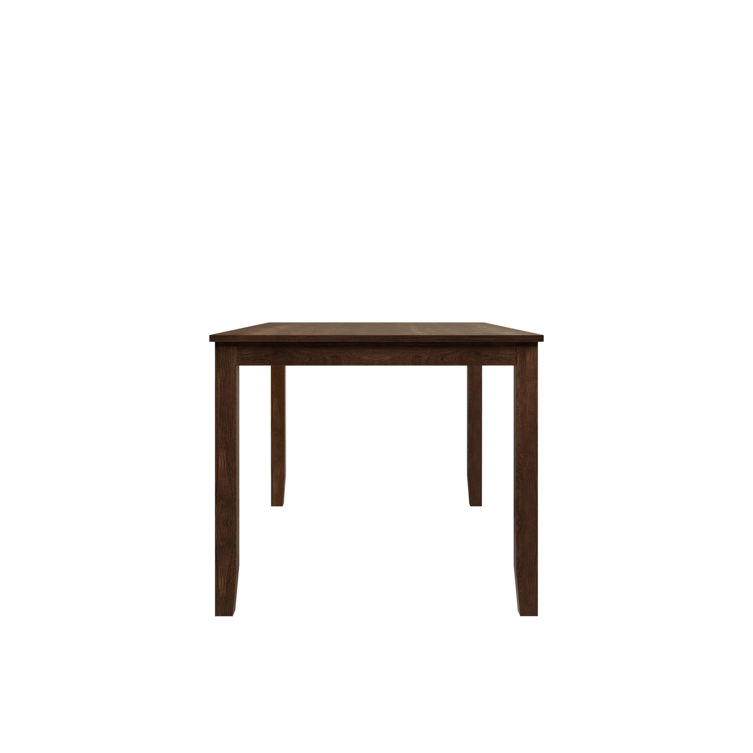 Home Design Ouray Dining Table, Brown - Wood Grain Embossed, Rectangular Table with Split Top, Sturdy Construction