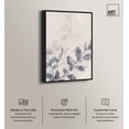 thumbnail image 3 of Art Remedy Abstract Botanicals Canvas, 20" x 30", Black Frame, Watercolor Leaf Study in Grey, 3 of 7